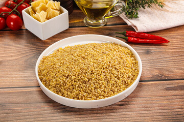 Dry wheat bulgur fow cooking