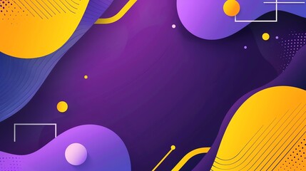Abstract design background template with cute geometric patterns for kids