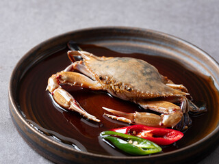 Soy Sauce Marinated Crab,Korean food	