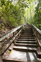 Long staircase to Mingo Falls