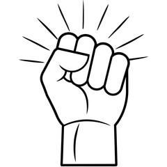 fist raised to the top vector art illustration (1)