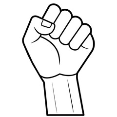 fist raised to the top vector art illustration (6)