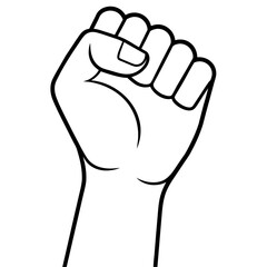 fist raised to the top vector art illustration (2)