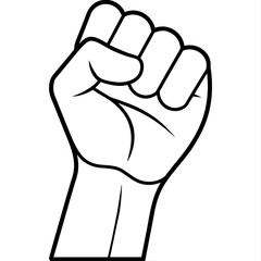 fist raised to the top vector art illustration (8)