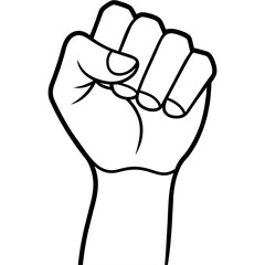 fist raised to the top vector art illustration (9)