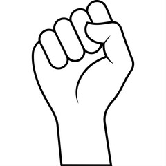 fist raised to the top vector art illustration (11)