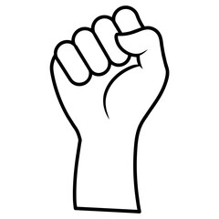 fist raised to the top vector art illustration (13)