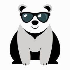 Polar bear vector art illustration black color silhouette (2)