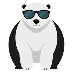 Fototapeta premium Polar bear vector art illustration black color silhouette (3)