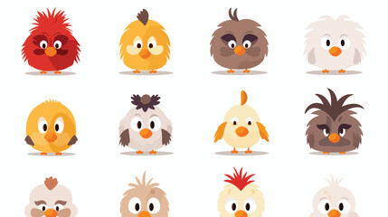Cute turkey animal emotions tiny turkey with emoji 