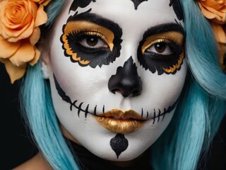 Woman with Cinco de Mayo makeup
