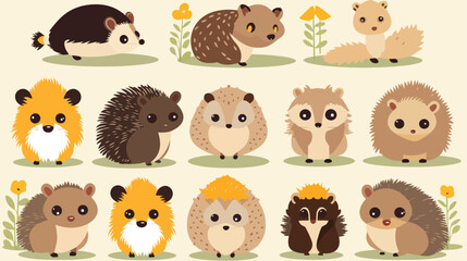 cute wild animals Hedgehog Armadillo mouse hamster