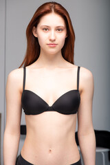 Fototapeta premium Woman model test. Snapshot for model