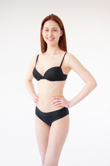 Fototapeta premium Woman model test. Snapshot for model