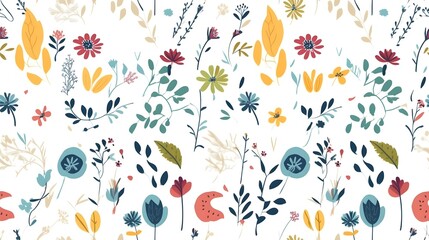 simple wildflower soft light floral background wallpaper pattern