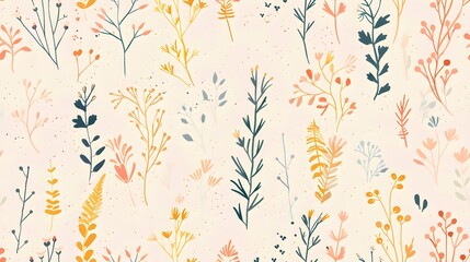 simple wildflower soft light floral background wallpaper pattern