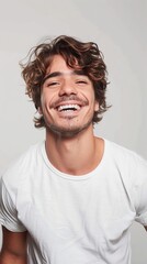 Fototapeta premium Close up portrait of a man isolated on white background