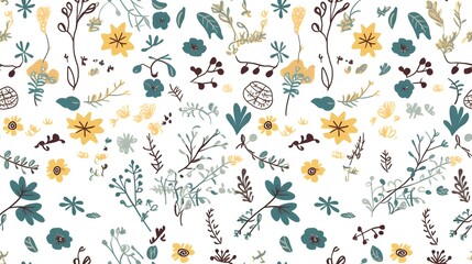 simple wildflower soft light floral background wallpaper pattern
