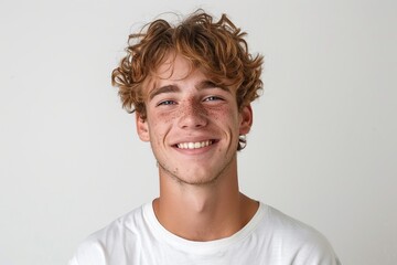 Fototapeta premium Close up portrait of a man isolated on white background