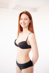 Fototapeta premium Woman model test. Snapshot for model