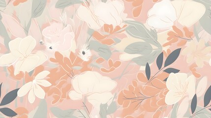 Fototapeta premium soft light floral background wallpaper