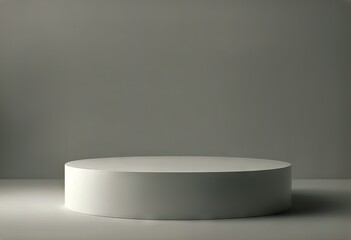 background Cylinder 3D podium studio render Shape product stand white Minimal presentations