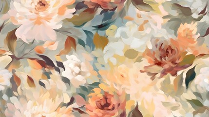 autumn soft light floral background wallpaper painting pattern