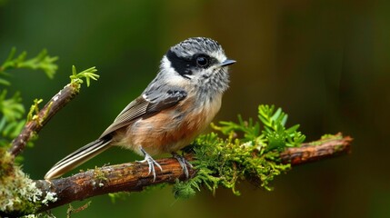 Fototapeta premium Bird perched on flowering branches 