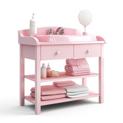 Changing table pink