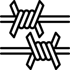 barbed wire outline icon