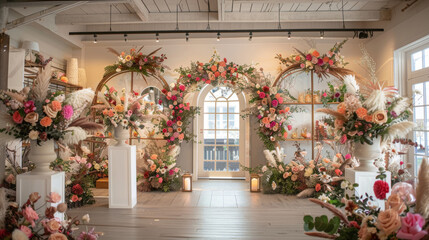 Elegant Wedding Setups with Floral Decorations