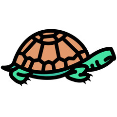 turtle filled outline vector icon