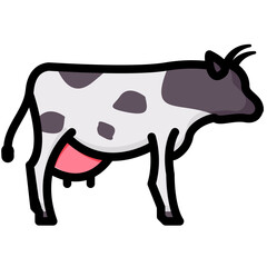 cow filled outline vector icon