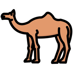 camel filled outline vector icon