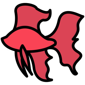 recommend clip art: betta fish filled outline vector icon