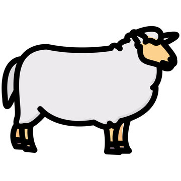 recommend clip art: sheep filled outline vector icon