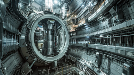 Obraz premium A fusion energy research facility working on unlimited clean energy solutions. 
