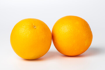 Orange fruit isolated on a white background.