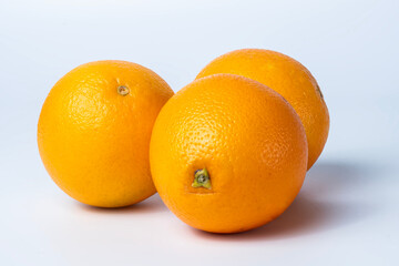 Orange fruit isolated on white background.
