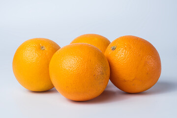 Orange fruit isolated on white background.