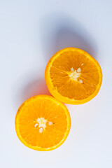 Orange fruit isolated on white background.