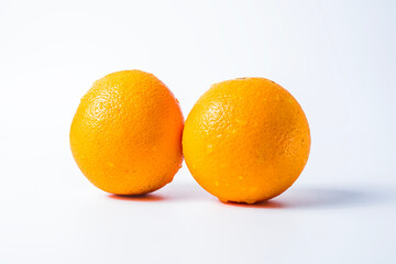 Orange fruit isolated on white background with clipping path.