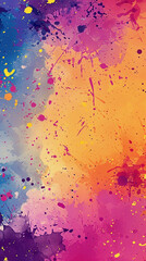 Seamless overlaid with color splashes in a gradient background