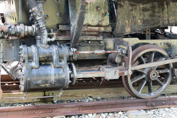 Close up of Mt Washington vintage cog railway. Twin Mountain, New Hampshire