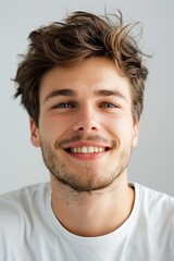 Fototapeta premium Close up portrait of a woman isolated on white background