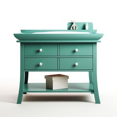 Changing table teal