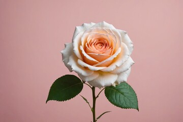full framed beautiful Mister Lincoln Rose flower , studio shot