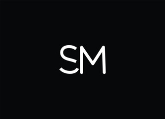 SM  modern logo design and creative logo