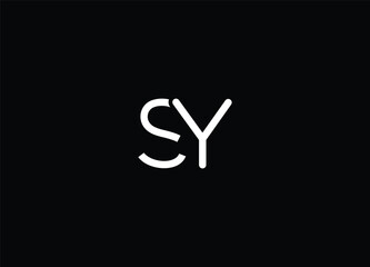 SY  modern logo design and creative logo