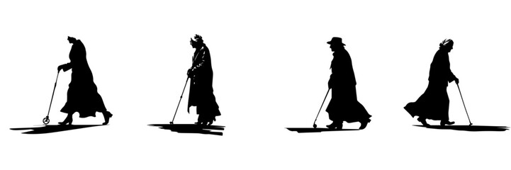 silhouettes of people